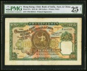 Hong Kong Chartered Bank of India, Australia & China 100 Dollars 15.12.1947 Pick 57c KNB39 PMG Very Fine 25 Net. An impressive example of the high den...