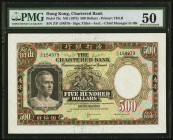 Hong Kong Chartered Bank 500 Dollars ND (1975) Pick 72c PMG About Uncirculated 50. With just one horizontal fold and one vertical fold, this handsome ...