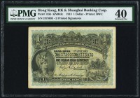 Hong Kong Hongkong & Shanghai Banking Corporation 1 Dollar 1.7.1913 Pick 155b KNB43c PMG Extremely Fine 40. An impressive 1913 dated example, which is...
