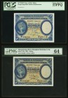 Hong Kong Hongkong & Shanghai Banking Corporation 1 Dollar 1.1.1926 and 1.1.1929 Picks 172a; 172b PCGS Choice About New 55PPQ; PMG Choice Uncirculated...
