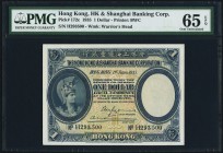Hong Kong Hongkong & Shanghai Banking Corp. 1 Dollar 1.6.1935 Pick 172c KNB59 Specimen PMG Gem Uncirculated 65 EPQ. An all original and pack-fresh exa...
