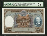 Hong Kong Hongkong & Shanghai Banking Corp. 500 Dollars 1.2.1965 Pick 179c KNB71 PMG Choice About Unc 58. A grandly sized note with a date from the mi...