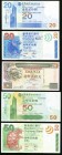 Hong Kong Modern Denomination Sets with 15 Examples Crisp Uncirculated. Bank of China 20; 50; 100; 500; 1000 Dollars 2006-2007 Five Examples; Standard...