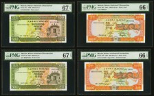 Macau Banco Nacional Ultramarino 1000 Patacas 8.7.1991 Pick 70a PMG Gem Uncirculated 66 EPQ; 500 Patacas 20.12.1999 Pick 74a PMG Superb Gem Unc 67 EPQ...