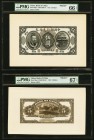 China Bank of China 5 Dollars 1.6.1912 Pick 26p1 S/M#C294-31 Face and Back Proofs PMG Gem Uncirculated 66 EPQ; Superb Gem Uncirculated 67 EPQ. A two p...