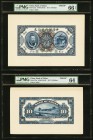 China Bank of China 10 Dollars 1.6.1912 Pick 27p1 S/M#C294-32 Face and Back Proofs PMG Gem Uncirculated 66 EPQ; Choice Uncirculated 64. A two part pro...