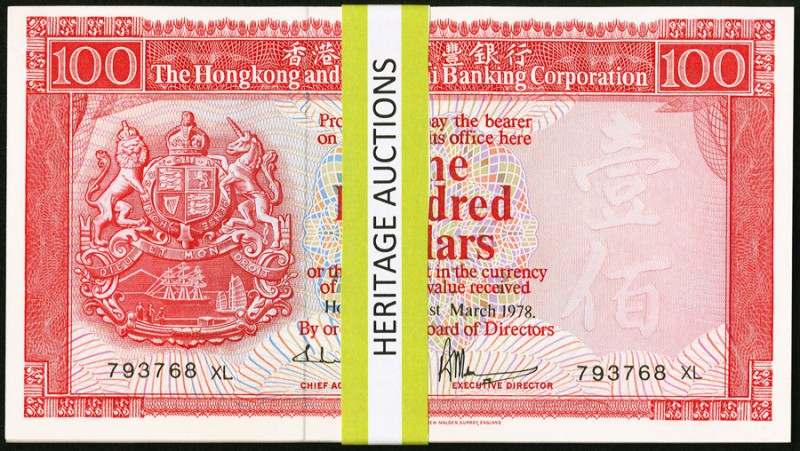 Hong Kong Hongkong & Shanghai Banking Corporation 100 Dollars 31.3.1978 Pick 187...