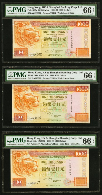 Hong Kong Hongkong & Shanghai Banking Corp. Ltd. 1000 Dollars 1.1.1993 to 1.1.20...