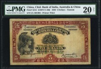 China Chartered Bank of India, Australia & China, Tientsin 5 Dollars 12.6.1930 Pick S215 S/M#Y11-30d PMG Very Fine 20 Net. An iconic and scarce foreig...