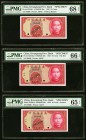 China Kwangtung Provincial Bank Pak Hoi, Swatow 10 Cents 1935 Pick S2436s1 S/M#K56-30a; S2436s2 S/M#K56-30b; S2436s3 S/M#K56-30c Three Specimens PMG S...