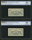 China Pei Hai Bank of China 500 Yüan 1948 Pick S3622A S/M#P21-112 Two Consecutive Examples PCGS Gold Shield Choice UNC 64 OPQ. Totally original and qu...