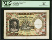 Hong Kong Chartered Bank 500 Dollars ND (1962) Pick 72b PCGS Very Fine Apparent 20. A scarce signature variety for the series, and visually pleasing, ...