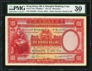 Hong Kong Hongkong & Shanghai Banking Corp. 100 Dollars 1.4.1948 Pick 176e PMG Very Fine 30. A grandly sized example of this always popular design. Al...