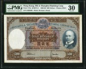 Hong Kong Hongkong & Shanghai Banking Corporation 500 Dollars 1.2.1965 Pick 179c KNB71 PMG Very Fine 30. A surprisingly scarce date, and desirable in ...