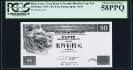Hong Kong Hongkong & Shanghai Banking Corp. Ltd. 50 Dollars 1.1.1994 Pick 202 Face Photographic Proof KNB88 PCGS Choice About New 58PPQ. A most unusua...