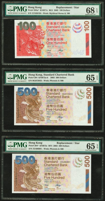 Hong Kong Standard Chartered Bank 100 Dollars 1.7.2003 Pick 293a* KNB71c Replace...