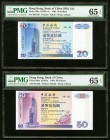 Hong Kong Bank of China (HK) Ltd. 20; 50; 100; 500; 1000 Dollars 1.5.1994 Pick 329a; 330a; 331a; 332a; 333a KNB1a; 2a; 3a; 4a; 5a Group of 5 all with ...