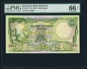 Indonesia Bank Indonesia 2500 Rupiah ND (1957) Pick 54 PMG Gem Uncirculated 66 EPQ. A beautiful and very popular note that is widely collected due to ...