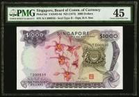 Singapore Board of Commissioners of Currency 1000 Dollars ND (1975) Pick 8d TAN#O-8d PMG Choice Extremely Fine 45. A rare, high denomination issue wit...