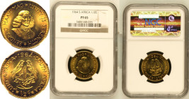 South Africa 1964 Brass 1/2 Cent Proof NGC PF 65