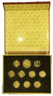China 2005 Gold plated Copper 10th National Games of the Peoples Republic of China 10-Coin Set Boxed