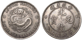 China: Empire Guangxu ND (1897) Silver 1 Dollar Anhwei Province Four Characters About Extremely Fine