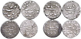 India: Mughal Empire Shah Jahan 1628-1658 Lot of 4 Silver Rupees