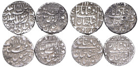 India: Mughal Empire Shah Jahan 1628-1658 Lot of 4 Silver Rupees