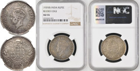 India: British George VI 1939 • Silver 1 Rupee NGC AU 55