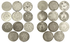 Japan Meiji/Taishō 1875-1914 Lot of 11 Silver 10x 1 Yen, 1x Trade Dollar Various conditions, some ex-jewellery and holed