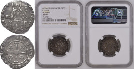 Crusader States: Kingdom of Cyprus Hugh IV 1324-1359 AR 1 Gros NGC XF 40