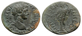 Caracalla ? (198-217). Pisidia, Antioch. Æ (24mm, 6.08g, 6h). Laureate head r. R/ Tyche standing l., holding branch and cornucopia. RPC VI online 6566...