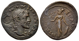 Maximinus I (235-238). Cilicia, Ninica-Claudiopolis. Æ (23.9mm,7g). Laureate head r. R/ Athena standing facing, head l., holding Nike and resting on s...