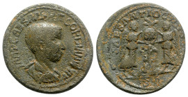Gordian III (238-244). Pisidia, Antioch. Æ (35mm, 27.56g, 6h). Laureate, draped, and cuirassed bust r. R/ Two Victories standing facing one another, p...
