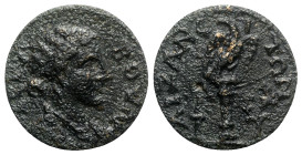 Time of Gallienus (253-268). Phrygia, Aezanis. Pseudo-autonomous issue. Æ (25mm, 9.98g, 6h). Diademed and draped bust of Boule r. R/ Eagle standing r....