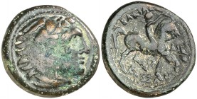 Imperio Macedonio. Casandro (317-297 a.C.). AE 22. (S. 6754 var) (CNG. III, 992). 6,83 g. MBC-/MBC.