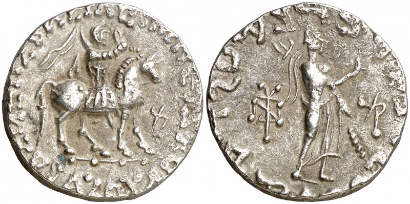 Reino Escita del Pakistán. Azes (58-12 a.C.). Tetradracma. (CNG. XII, 638). 9,59...