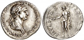 (116 d.C.). Trajano. Denario. (Spink 3149) (S. 276) (RIC. 347). 3,24 g. EBC/EBC-.