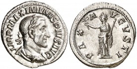 (235-236 d.C.). Maximino I. Denario. (Spink 8310) (S. 31a) (RIC. 12). 2,92 g. EBC.