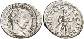 (242-244 d.C.). Gordiano III. Antoniniano. (Spink 8659) (S. 319a) (RIC. 216). 4,46 g. EBC.