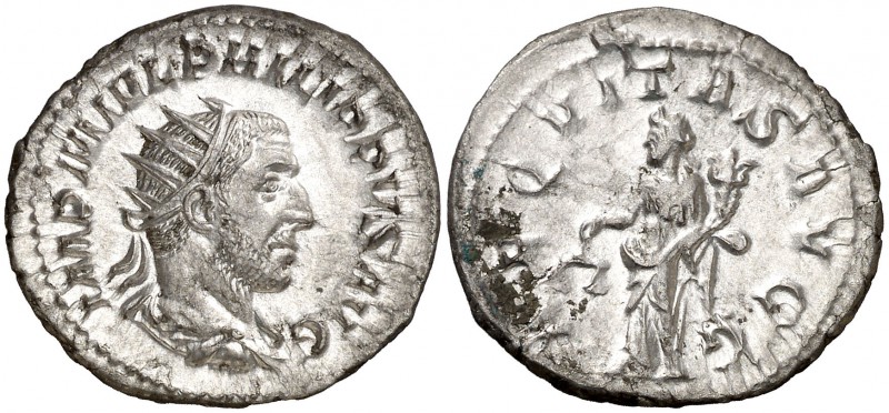 (245-247 d.C.). Filipo I. Antoniniano. (Spink 8918) (S. 9) (RIC. 27b). 4,08 g. E...