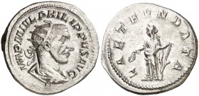 (244-245 d.C.). Filipo I. Antoniniano. (Spink 8934) (S. 72) (RIC. 35b). 3,68 g. EBC+.