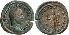 (245 d.C.). Filipo I. Sestercio. (Spink 8999) (Co. 88) (RIC. 180a). 21,04 g. MBC+.