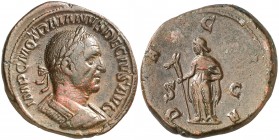 (250-251 d.C.). Trajano Decio. Sestercio. (Spink 9399) (Co. 18) (RIC. 112a). 20,46 g. MBC+.