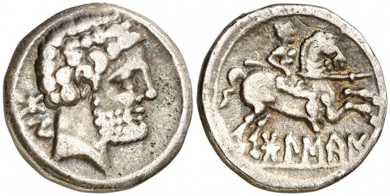 Bolscan (Huesca). Denario. (FAB. 1911) (ACIP. 1417). 3,90 g. MBC.