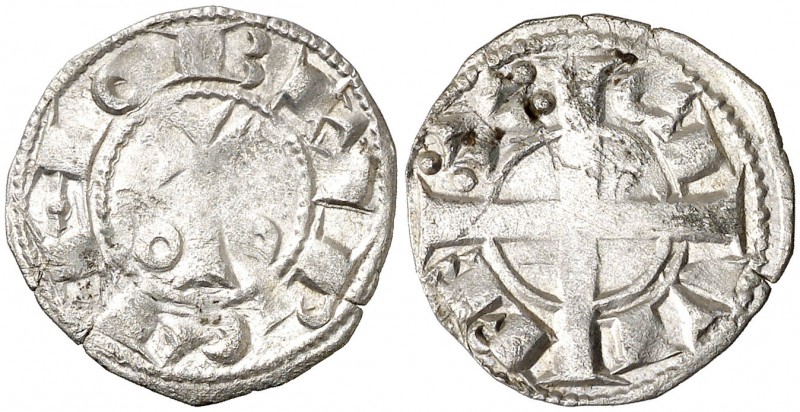 Alfons I (1162-1196). Barcelona. Diner. (Cru.V.S. 296) (Cru.C.G. 2100). 1,13 g. ...