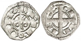 Alfons I (1162-1196). Barcelona. Òbol. (Cru.V.S. 297) (Cru.C.G. 2101). 0,41 g. Ex Colección Manuela Etcheverría. MBC+.