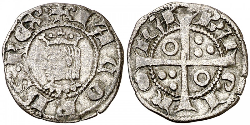 Jaume II (1291-1327). Barcelona. Diner. (Cru.V.S. 344) (Cru.C.C. 2160). 1 g. Let...