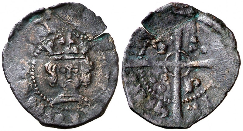 Frederic IV de Sicília (1355-1377). Sicília. Diner. (Cru.V.S. 694) (Cru.C.G. 265...