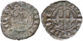 Maria y Martí el Jove de Sicília (1395-1402). Sicília. Diner. (Cru.V.S. 730) (Cru.C.G. 2668a) (MIR. 218). 0,55 g. Rara. BC+/MBC-.